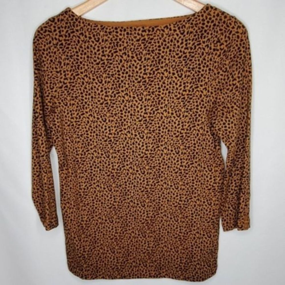Liz Claiborne Cheetah Print Long Sleeve Top S‎